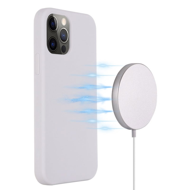 Silikone Cover med MagSafe til iPhone 15 Pro Max-Hvid