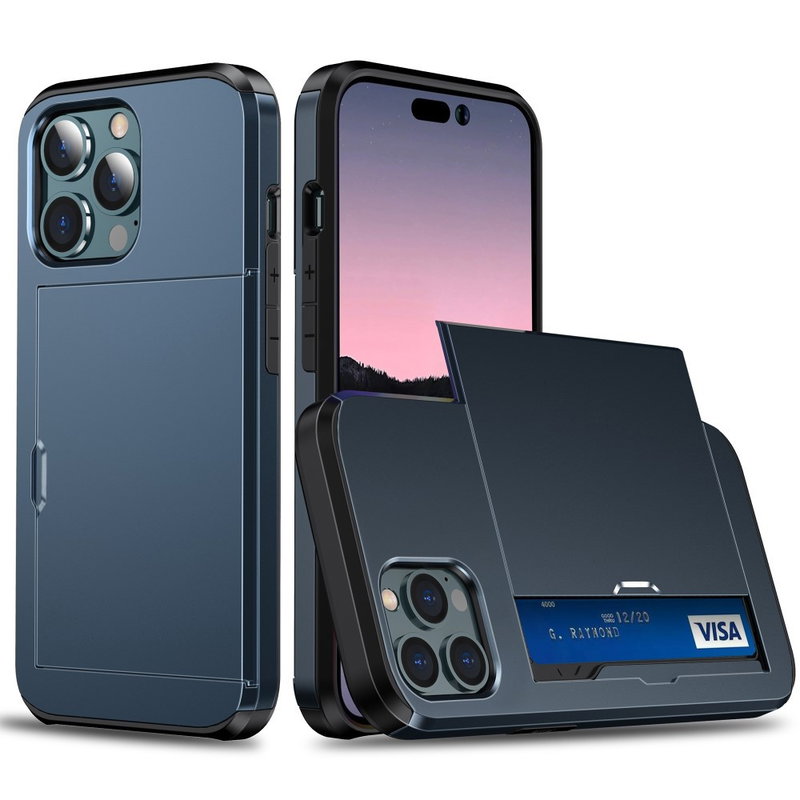 Slide Cover med Kortholder til iPhone 15 Pro Max