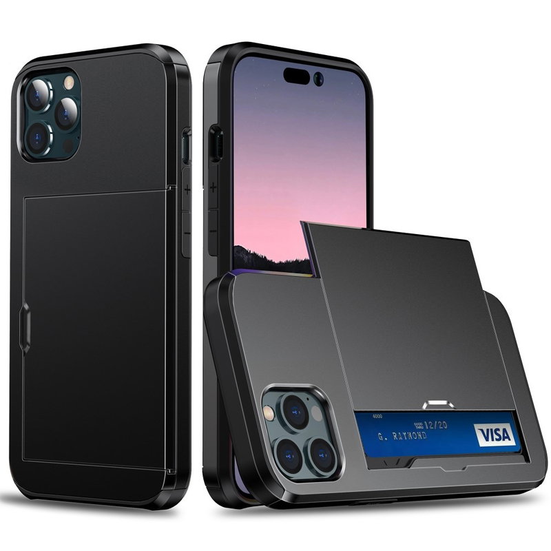 Slide Cover med Kortholder til iPhone 15 Pro Max