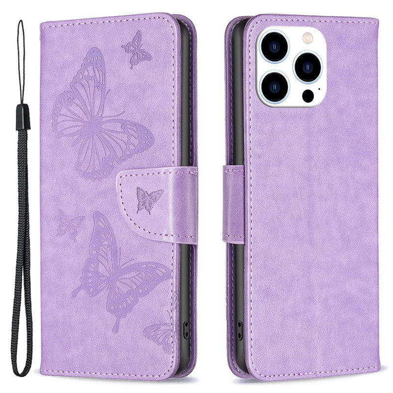 Papillo Flip Cover til iPhone 15 Pro-Lilla