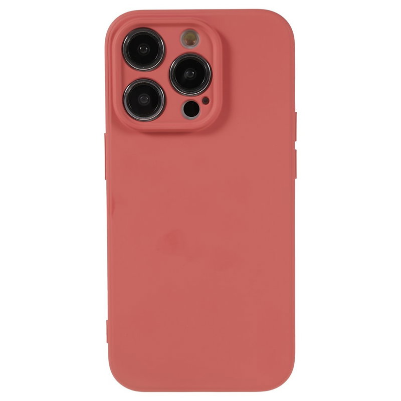 Soft Matte Silikone Cover til iPhone 15 Pro Max-Pastel rød
