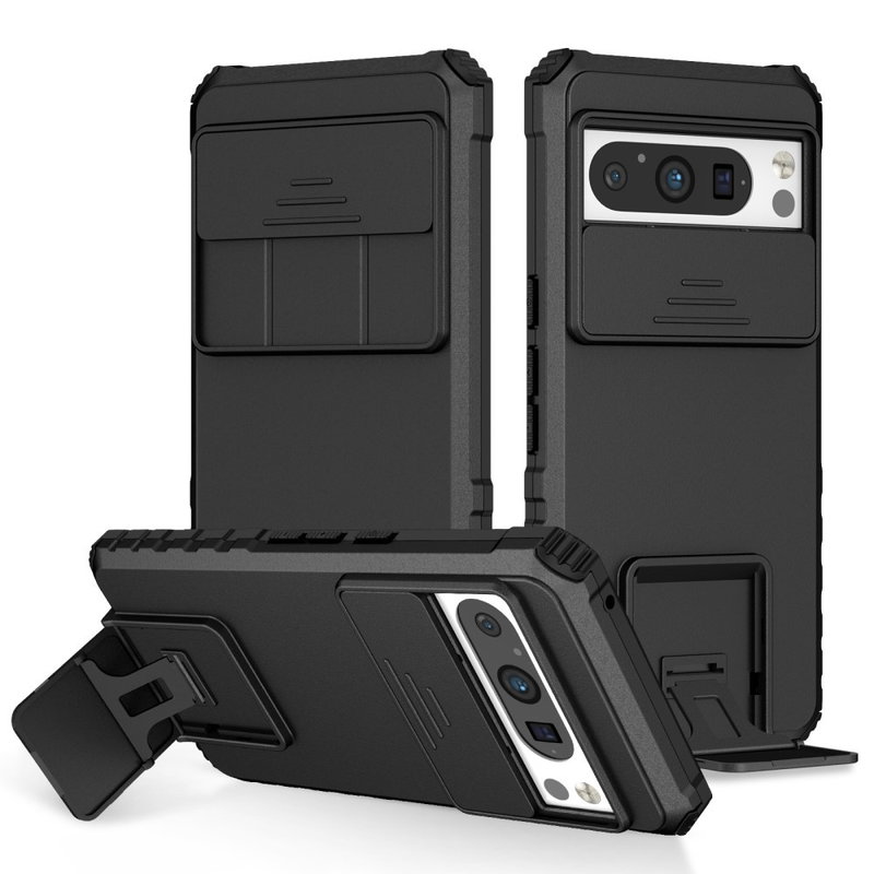 Hard Case Cover med Kickstand til Google Pixel 8 Pro-Sort