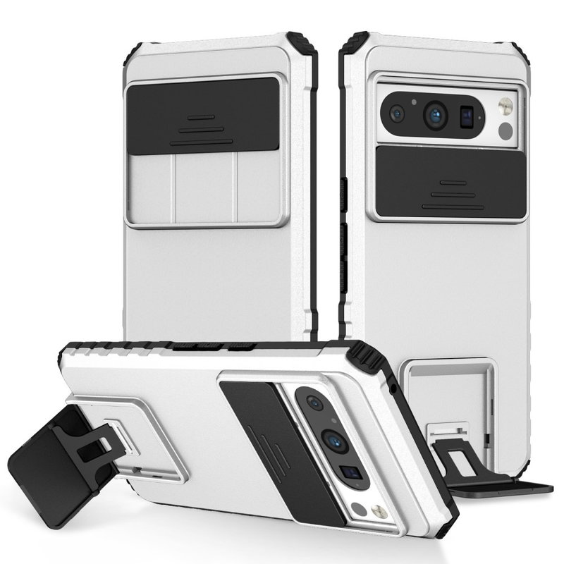 Hard Case Cover med Kickstand til Google Pixel 8 Pro-Sølv