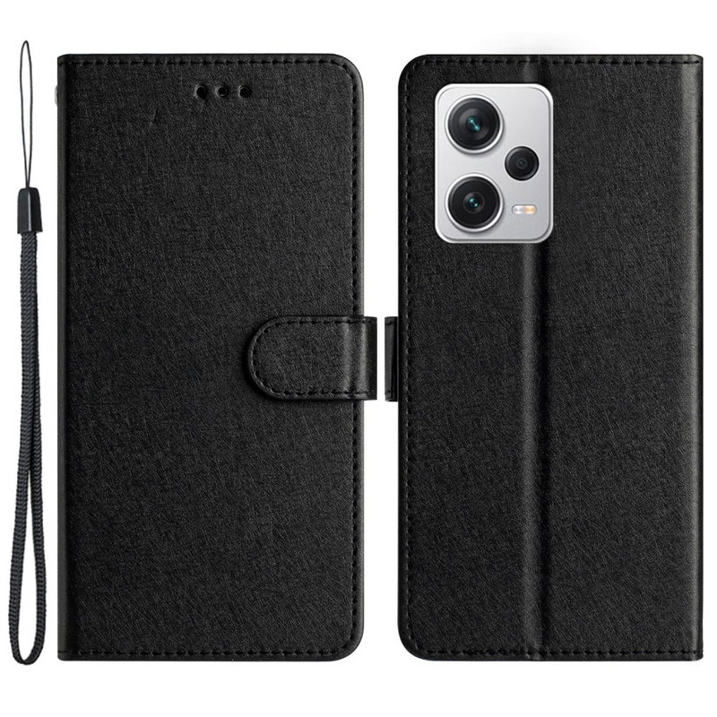 Silk Flip Cover til Xiaomi Redmi Note 12 5G-Sort