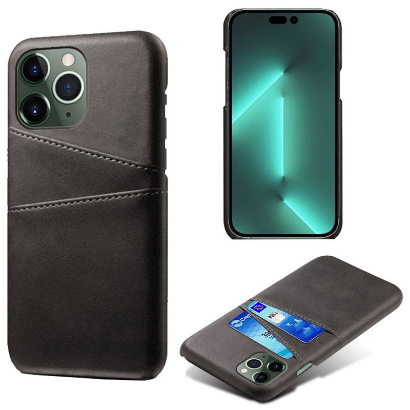 Guni Cover med Kortholder til iPhone 15 Pro-Sort