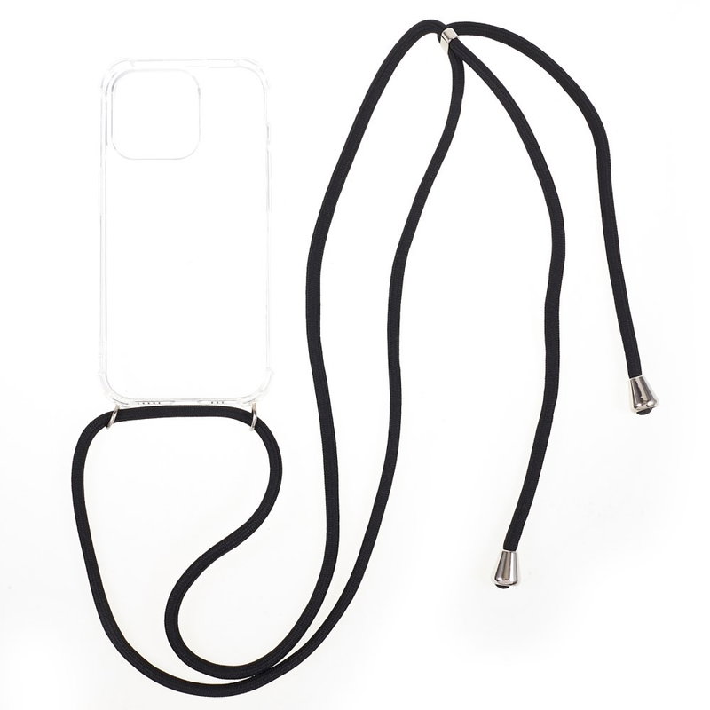 Gennemsigtigt Silikone Cover med Snor til iPhone 15 Pro