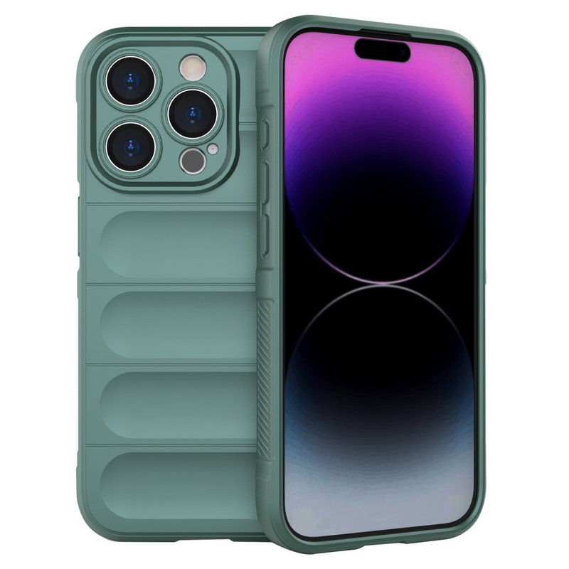 Wave Silikone Cover til iPhone 15 Pro Max-Grøn