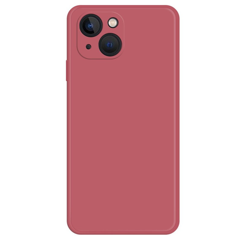 Soft Matte Silikone Cover til iPhone 15 Plus-Rød