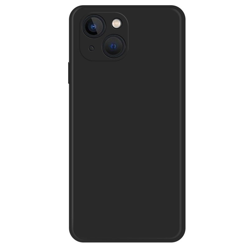 Soft Matte Silikone Cover til iPhone 15-Sort