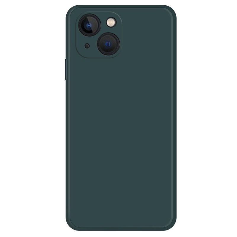 Soft Matte Silikone Cover til iPhone 15-Mørkegrøn