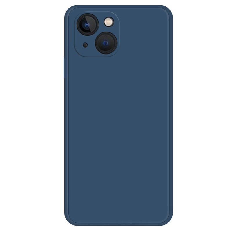Soft Matte Silikone Cover til iPhone 15-Mørkeblå