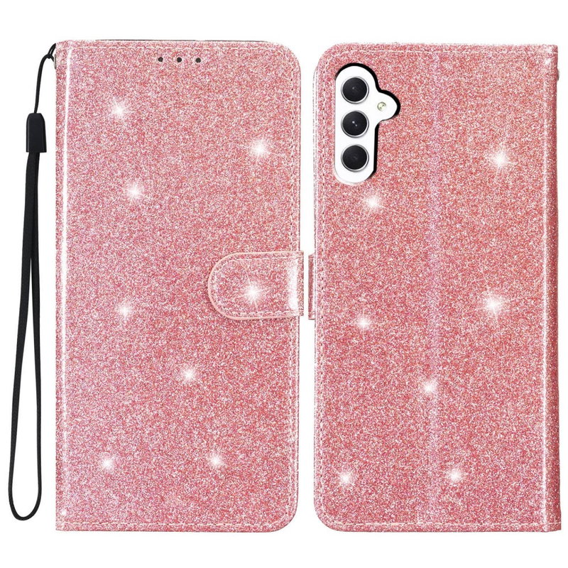Stars Flip Cover med Mobilpung til Samsung Galaxy A25 5G-RosaGuld