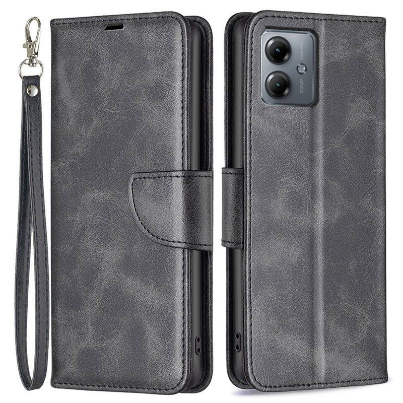 Motorola Moto G14 Lædercover - Kortholder & Filmstand