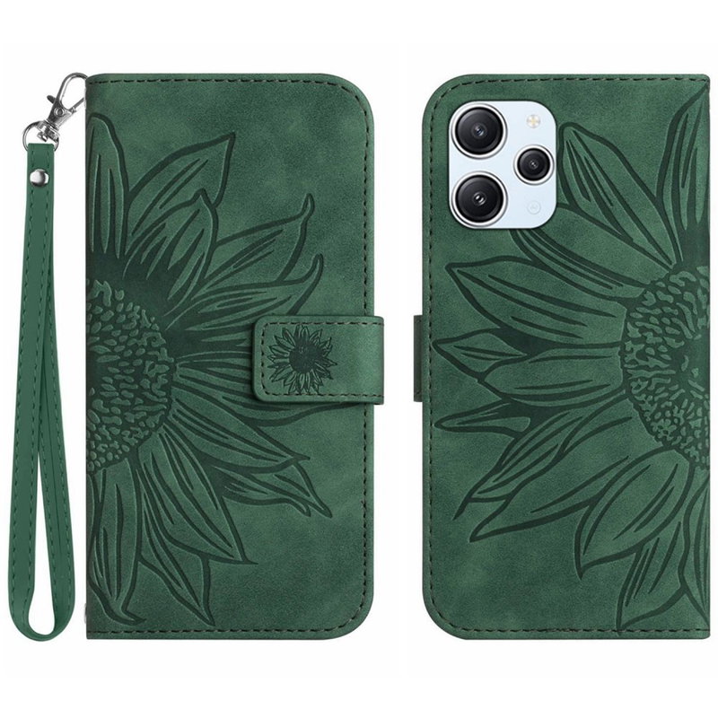 Solsikke Flip Cover til Xiaomi Redmi 12 5G-Grøn
