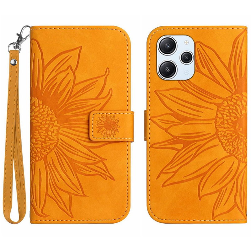 Solsikke Flip Cover til Xiaomi Redmi 12 5G-Gul