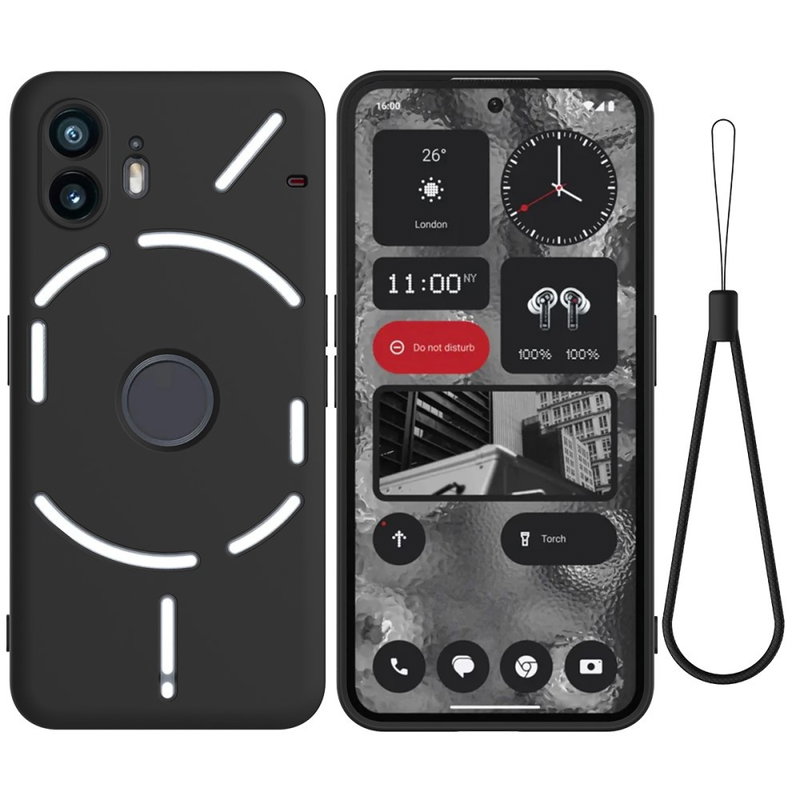 Nothing Phone (2) Sort Silikone Cover
