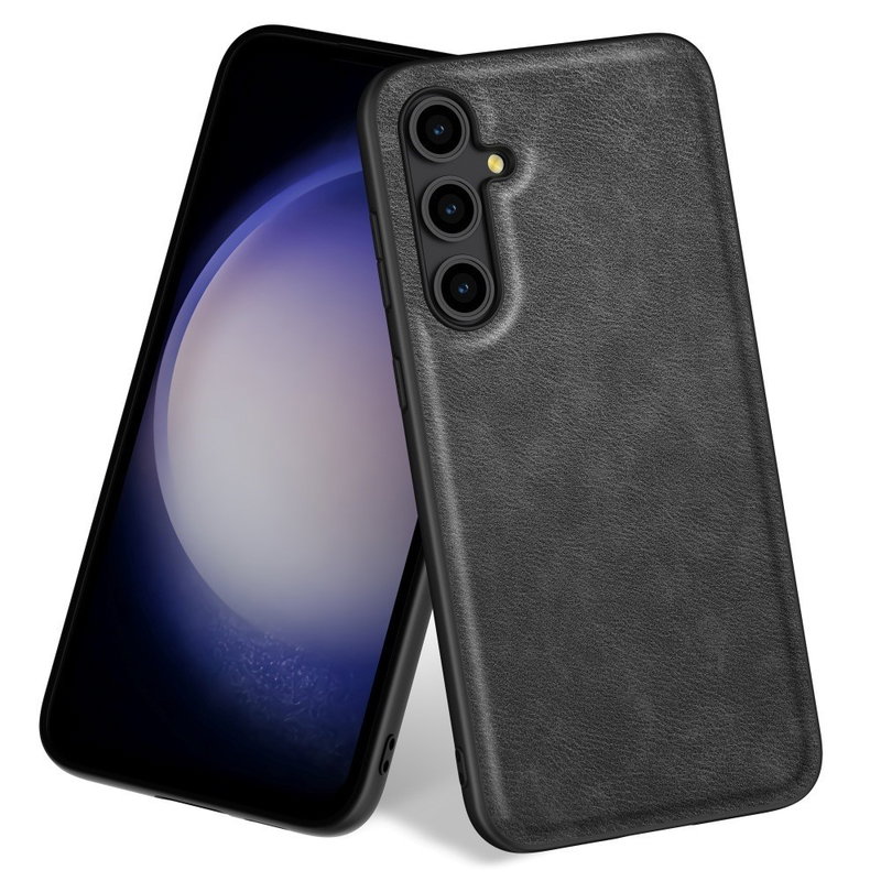 Samsung Galaxy S23 FE 5G Stødabsorberende Sort Læder Cover
