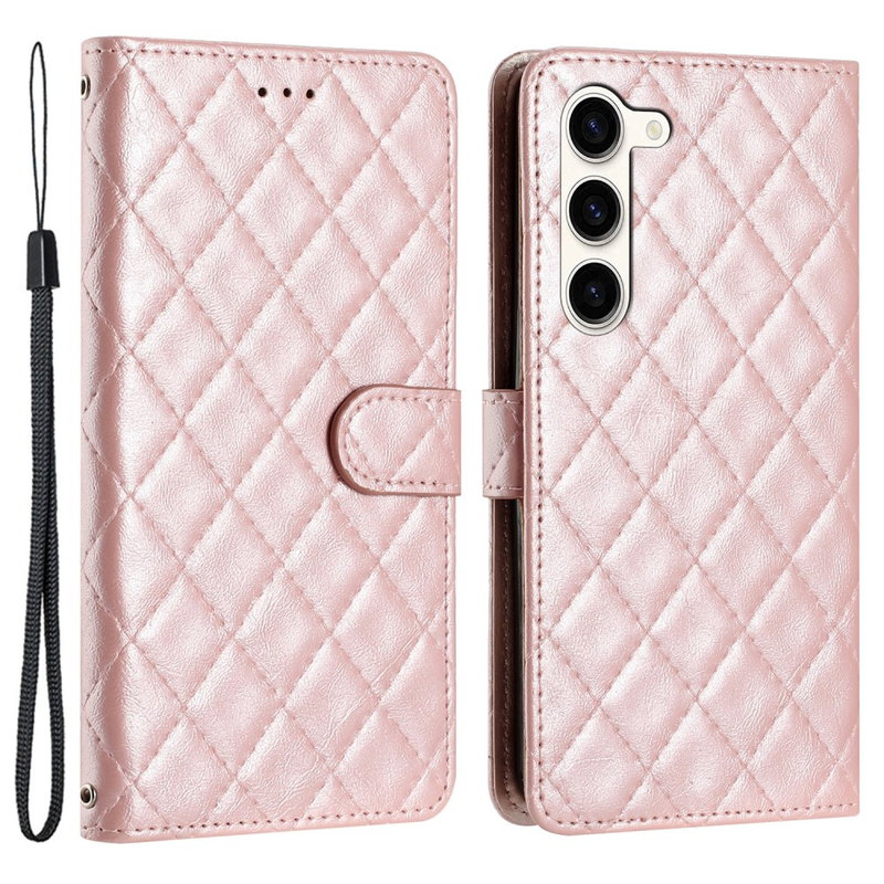Plush Flip Cover til Samsung Galaxy S24-RosaGuld