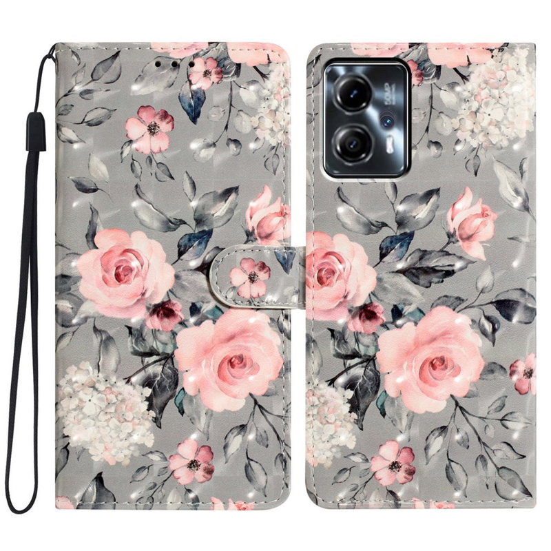 Motorola Moto G13 / G23 / G53 Rose 3D Flip Cover