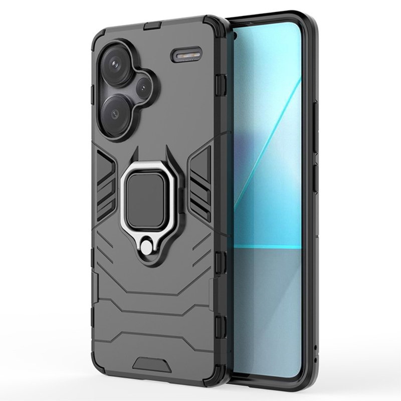Xiaomi Redmi Note 13 Pro Plus 5G Kickstand Sort Hard Cover med Ringholder