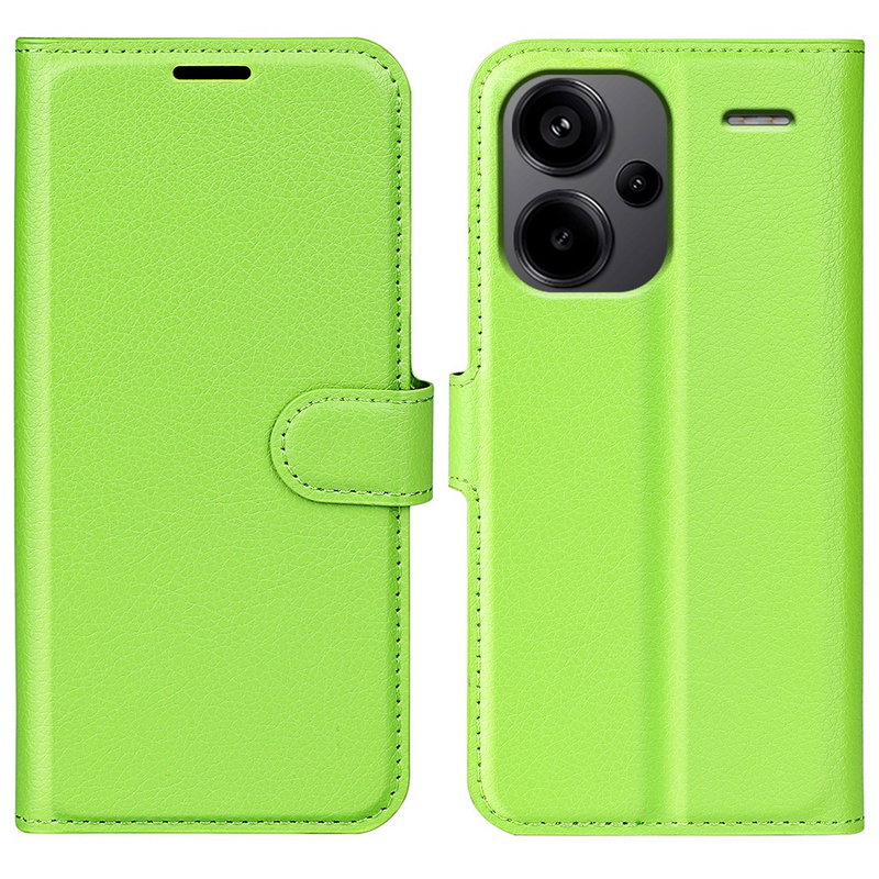 Xiaomi Redmi Note 13 Pro Plus 5G Graviera Læder Flip Cover med Stand-Grøn