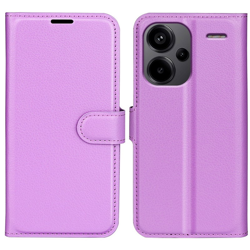 Xiaomi Redmi Note 13 Pro Plus 5G Graviera Læder Flip Cover med Stand-Lilla