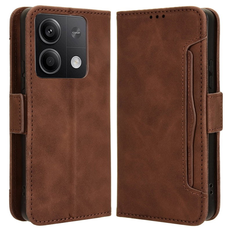 Xiaomi Redmi Note 13 5G Classic Læder Flip Cover-Brun