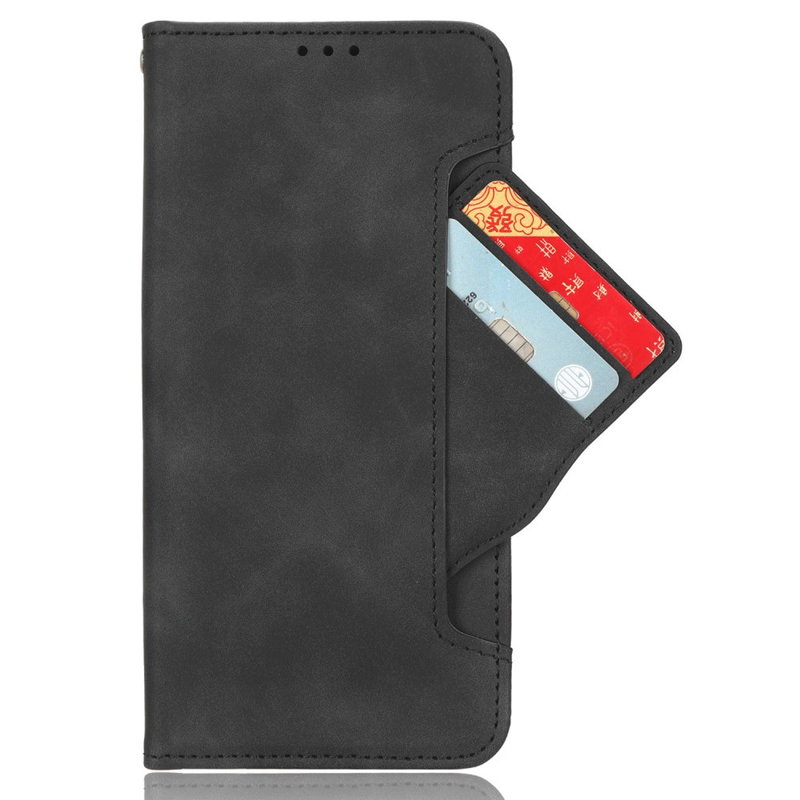 Xiaomi Redmi Note 13 Pro Plus 5G Læder Flip Cover med Udtagelig Kortholder / Mobilpung-Sort