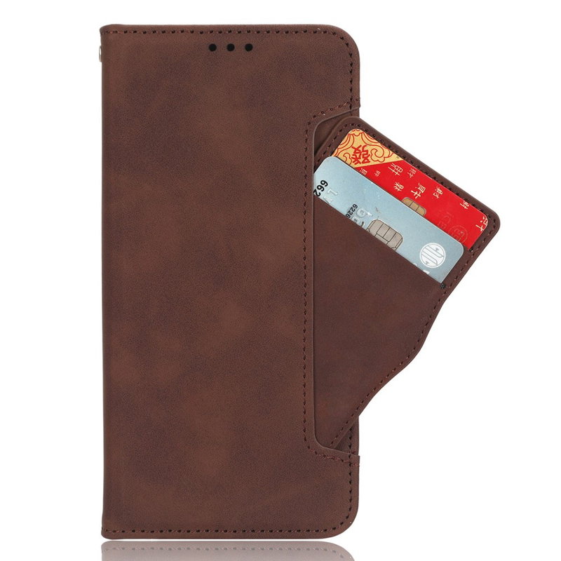 Xiaomi Redmi Note 13 Pro Plus 5G Læder Flip Cover med Udtagelig Kortholder / Mobilpung-Brun