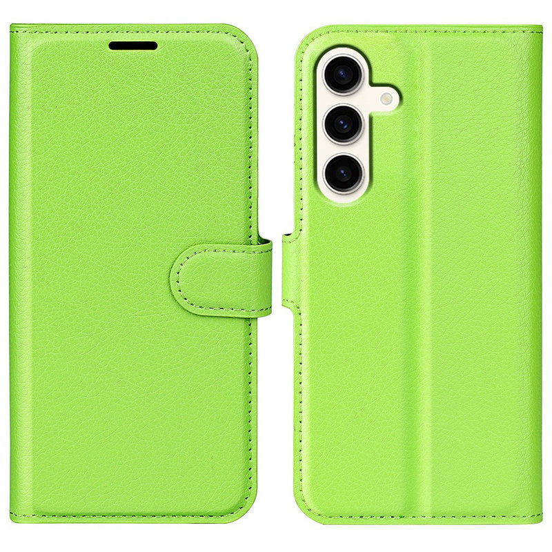 Rustikt Læder Flip Cover til Samsung Galaxy S24 Plus-Grøn