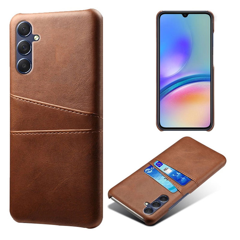 Guni Læder Cover med Kortholder til Samsung Galaxy A05S-Brun