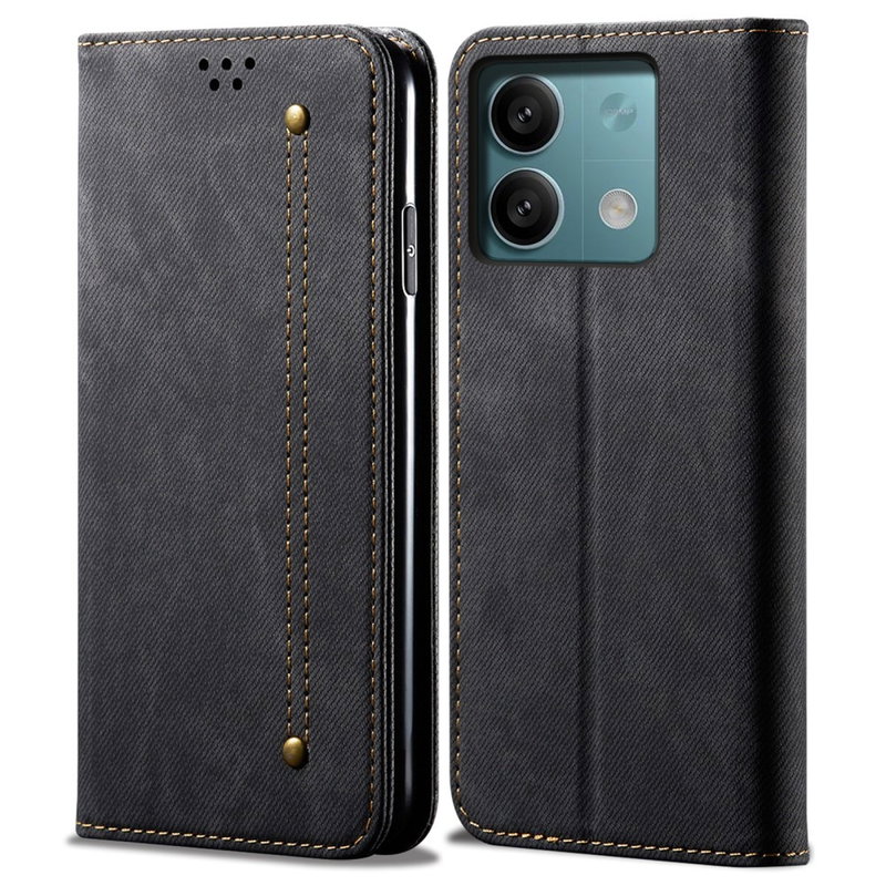 Xiaomi Redmi Note 13 Pro 5G Læder Flip Cover med Lommer til Kort-Sort