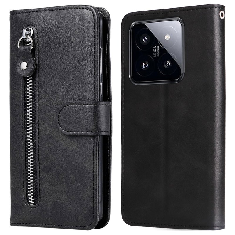Xiaomi 14 Pro Zipper Flip Cover med Lynlås