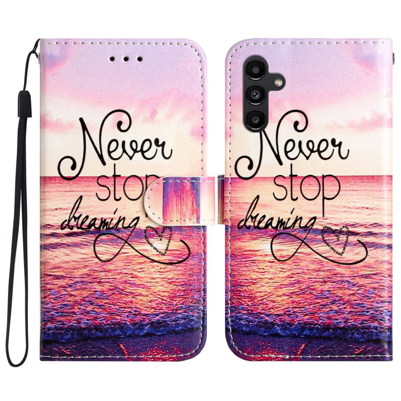 Pink Flip Cover med Hank og Kortholder til Samsung Galaxy A05S