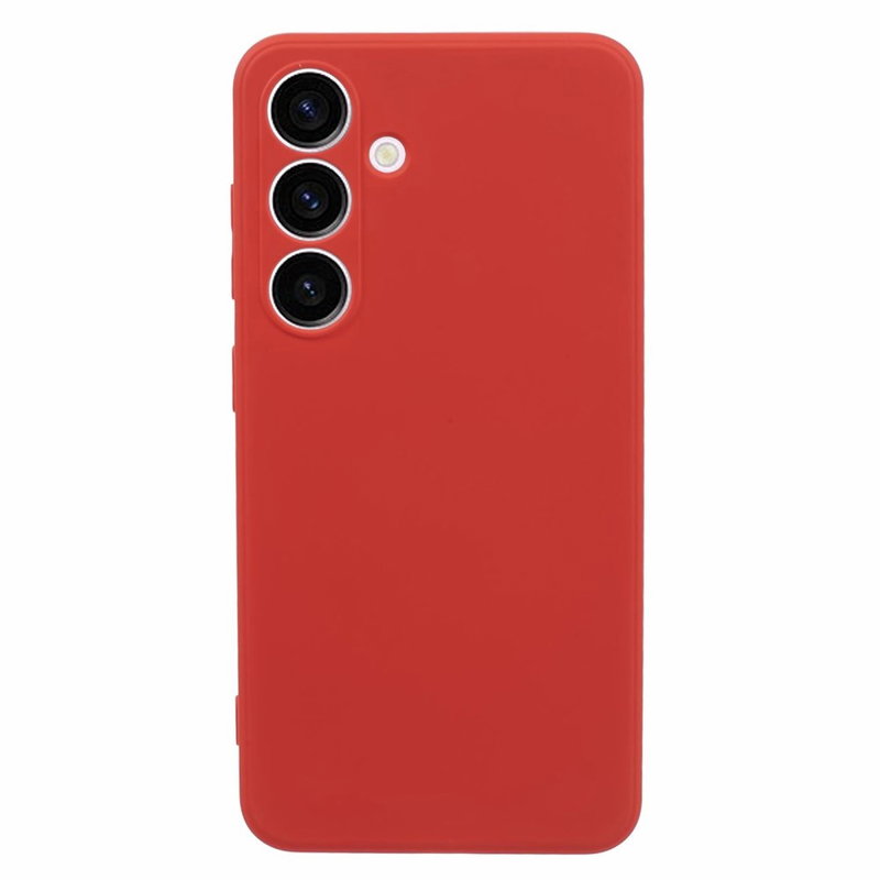 Soft Mat Silikone Cover til Samsung Galaxy S24 Plus-Rød