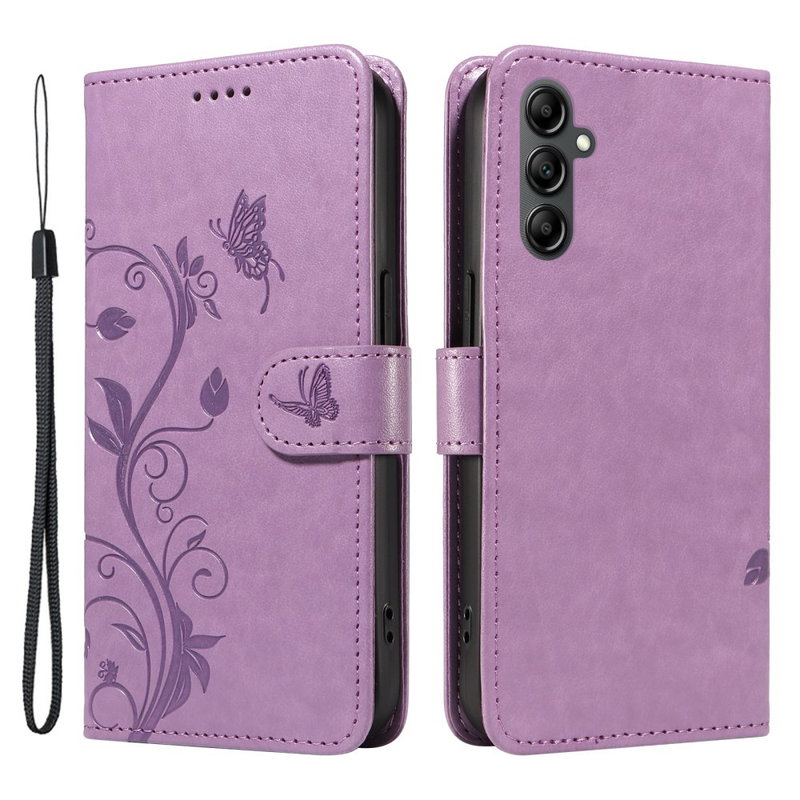 Samsung Galaxy S23 FE 5G Lino Læder Flip Cover med Hank og Magnet Luk-Lilla