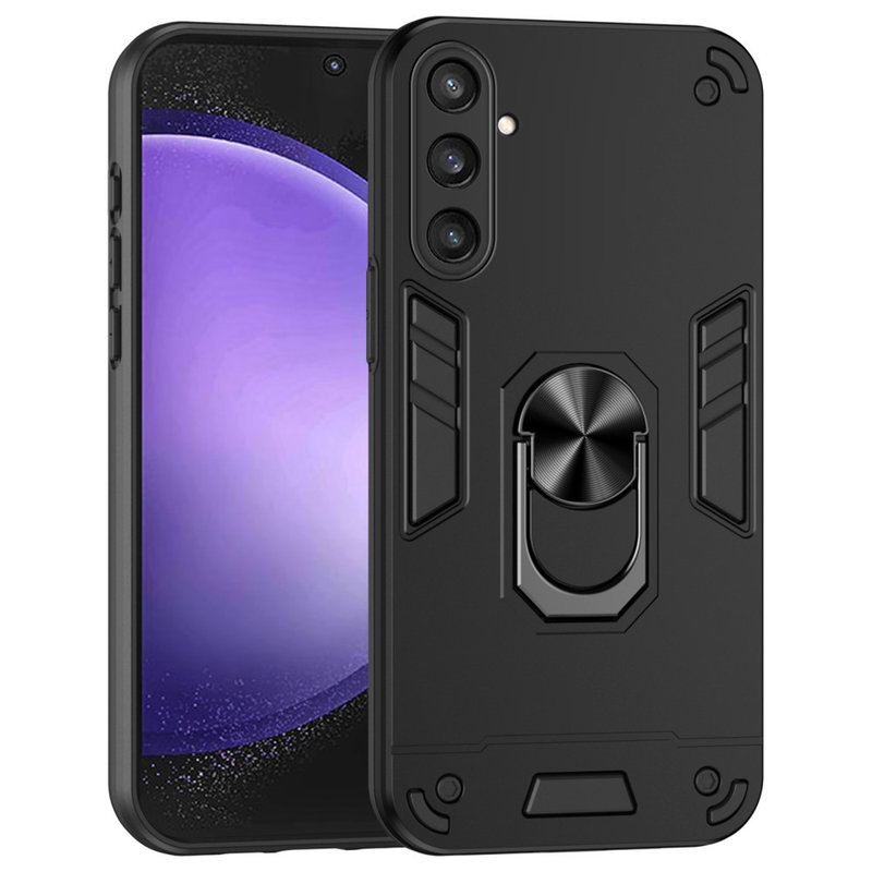 Samsung Galaxy S23 FE 5G Kickstand Sort Hard Cover med Ringholder