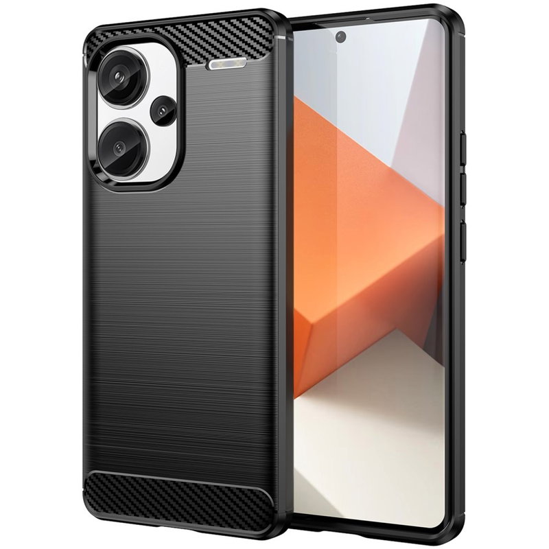 Xiaomi Redmi Note 13 Pro Plus 5G Sort Carbon Silikone Cover