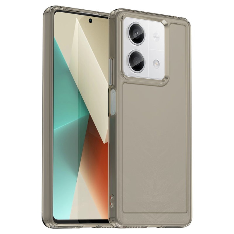 Xiaomi Redmi Note 13 5G Farvet Gennemsigtigt Silikone Cover-Grå