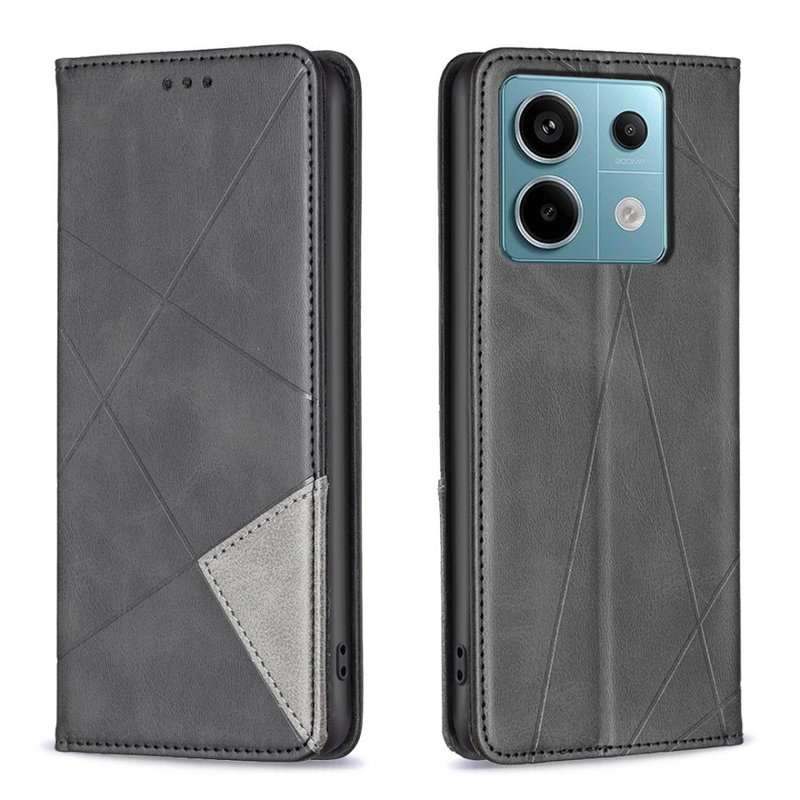 Xiaomi Redmi Note 13 Pro 5G Grå Dual Læder Flip Cover med Kortholder