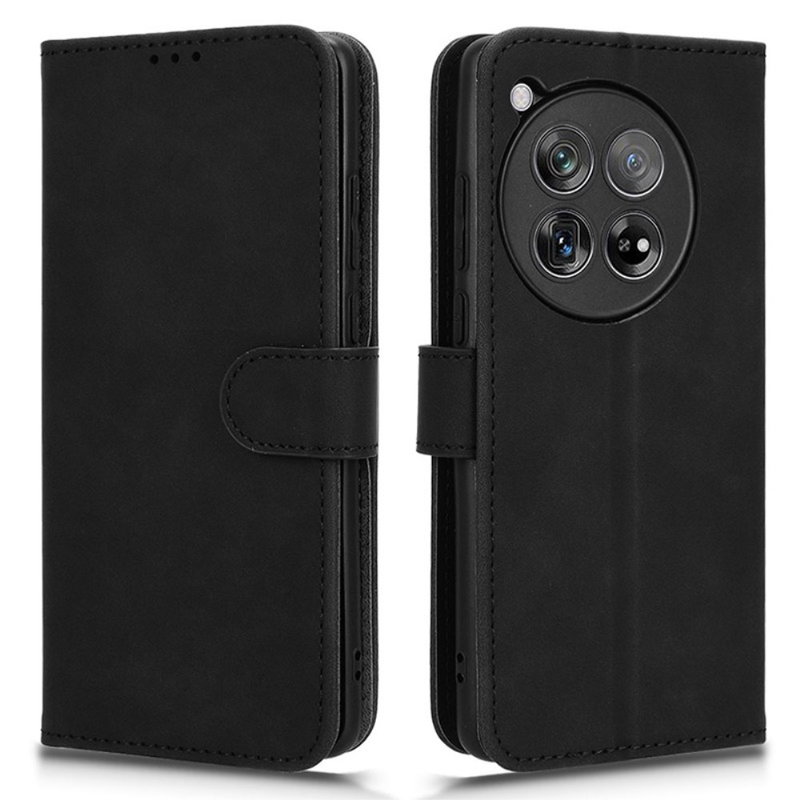 OnePlus 12R 5G Sort Læder Flip Cover med Magnet Luk