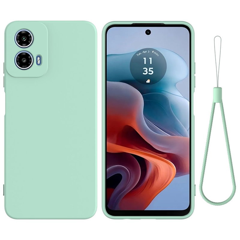 Motorola Moto G34 Soft Matte Silikone Cover-Grøn