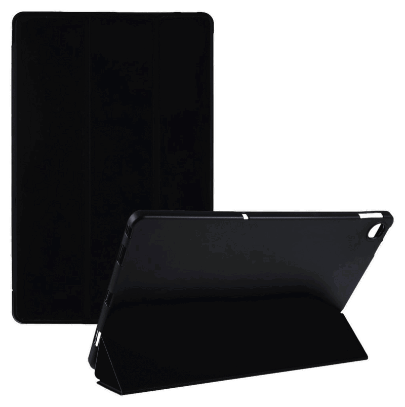 Tri-Fold Flip Cover til Lenovo Tab M10 Plus 3. Gen (TB125 / TB128)-Sort