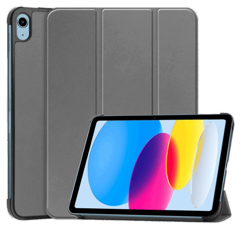 Wise Tri-Fold Cover til iPad 2022 (A2757, A2696, A2777) / iPad 2025(A3354, A3355)-Grå