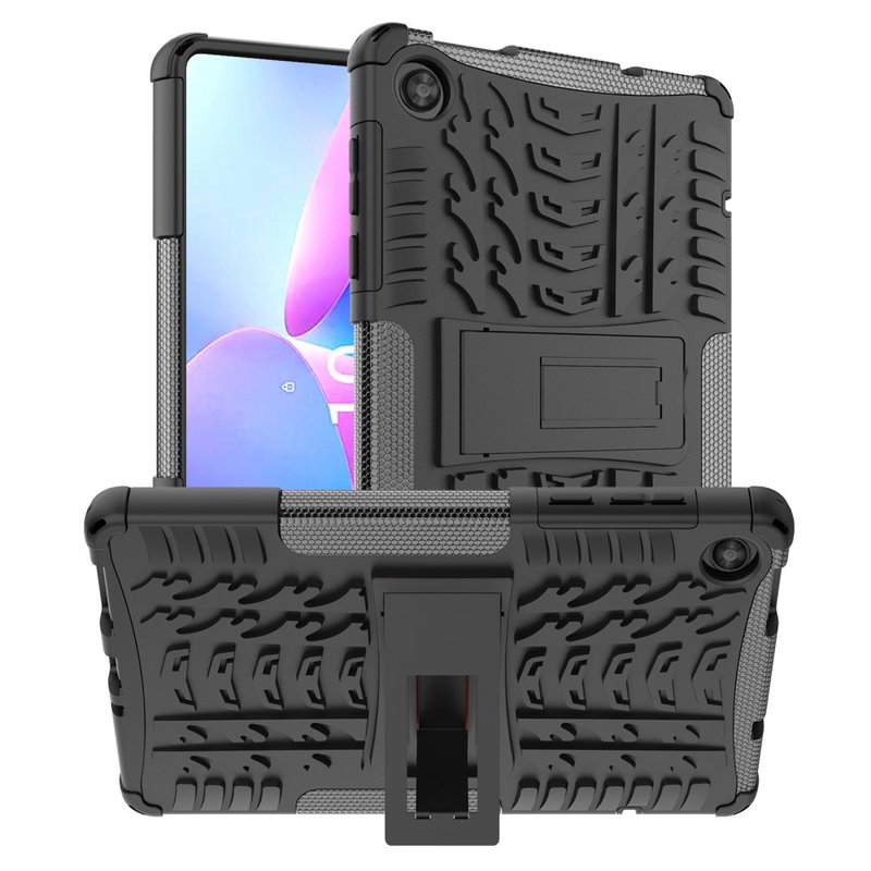 Sort Hard Case med Kickstand til Lenovo Tab M8 Gen 4, med Kickstand