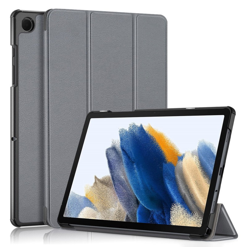 Trifold Læder Flip Cover til Samsung Galaxy Tab A9 Plus-Grå