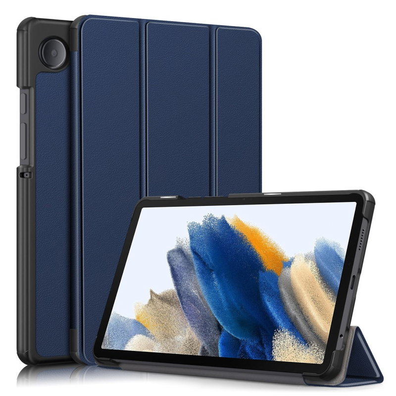 Trifold Læder Flip Cover til Samsung Galaxy Tab A9-Mørkeblå