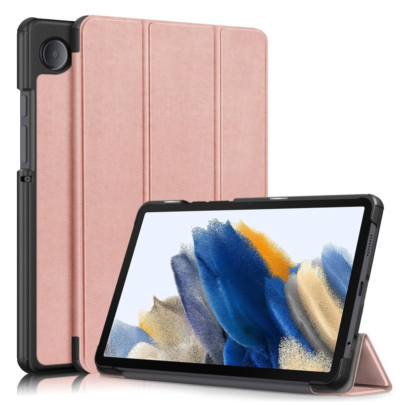 Trifold Læder Flip Cover til Samsung Galaxy Tab A9-RosaGuld