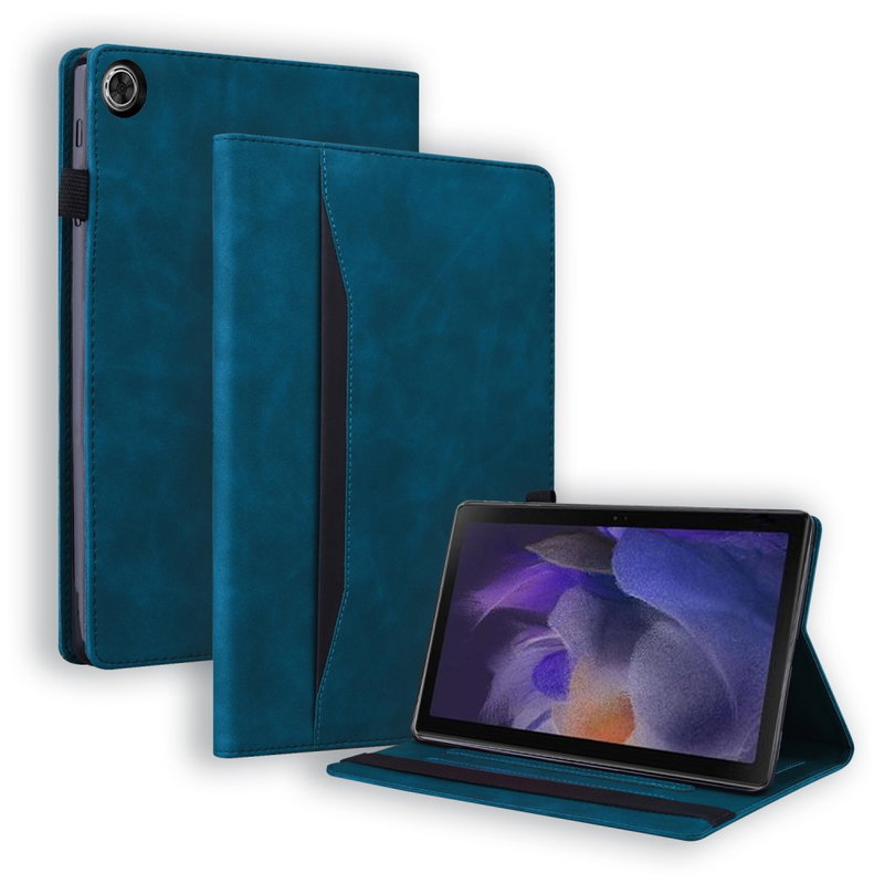 Mat Læder Flip Cover til Samsung Galaxy Tab A9-Blå