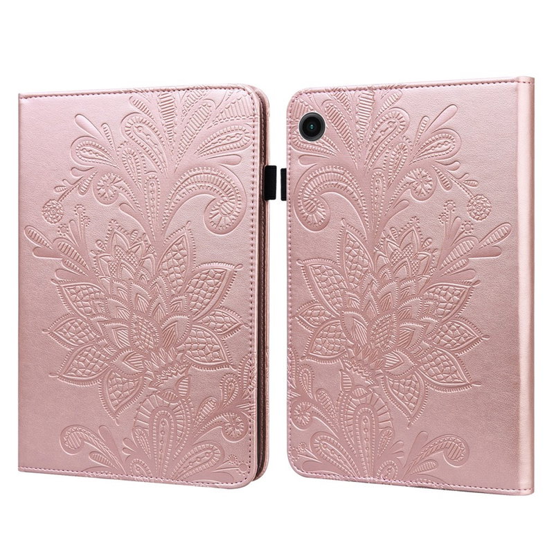 Lino Læder Flip Cover til Samsung Galaxy Tab A9-RosaGuld